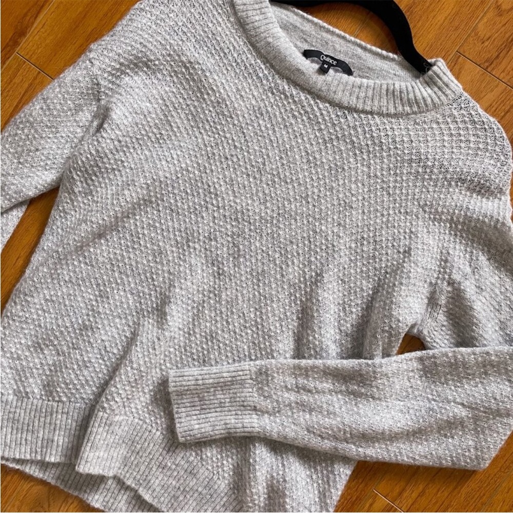Quince Gray Crew Neck Sweater